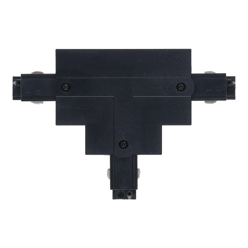 Inbouw 3-fase rail T-splitsing connector zwart links 1