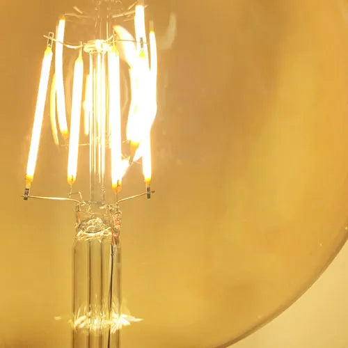 Lampe LED E27 filament G125 6W 2200K blanc dimmable