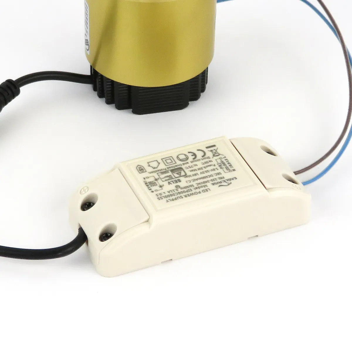 Spot encastrable LED doré 5W 3000K blanc chaud ⌀80mm Anti éblouissant