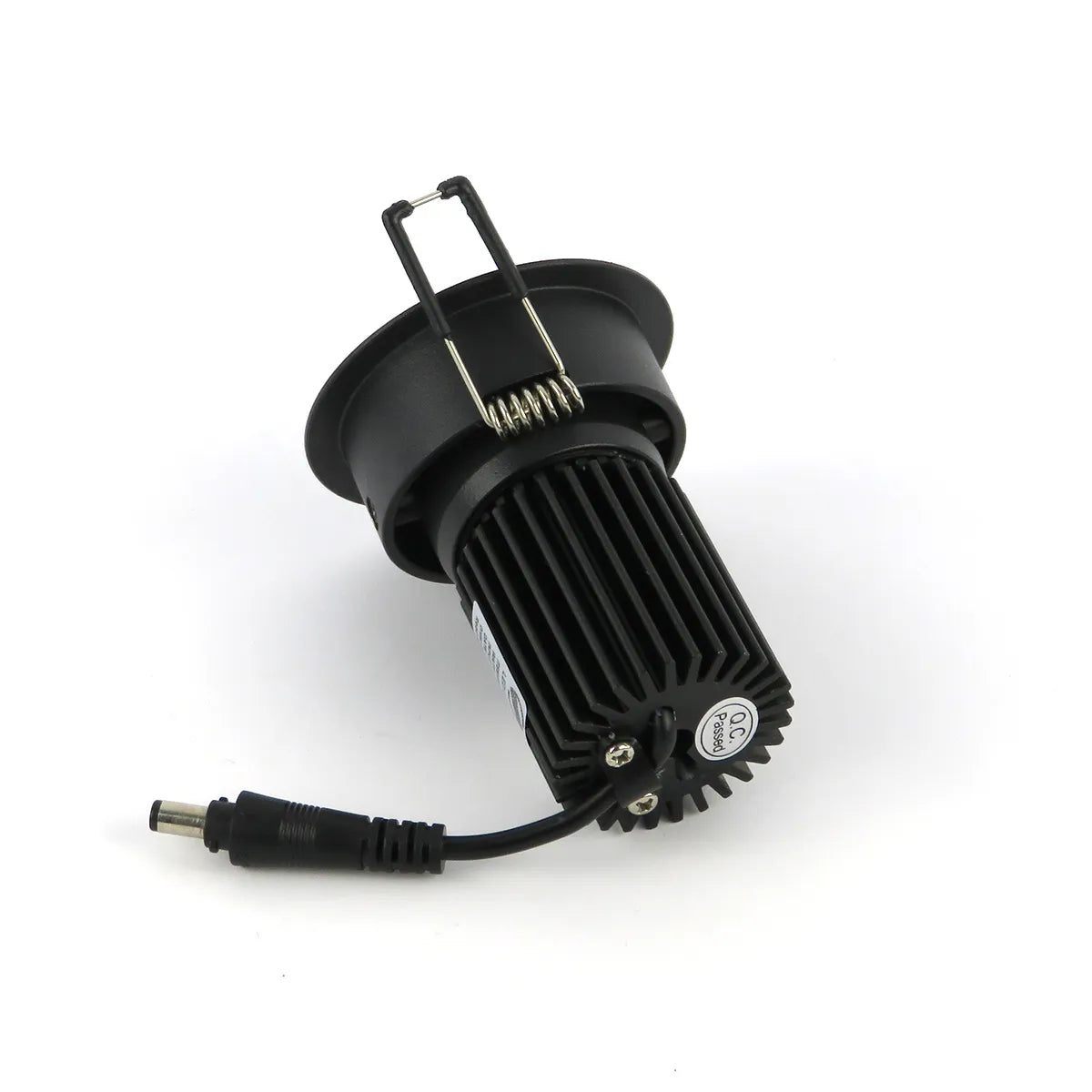 Spot encastrable LED noir 5W 3000K blanc chaud ⌀70mm inclinable