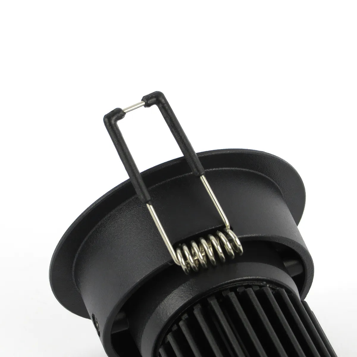 Spot encastrable LED noir 5W 3000K blanc chaud ⌀70mm inclinable