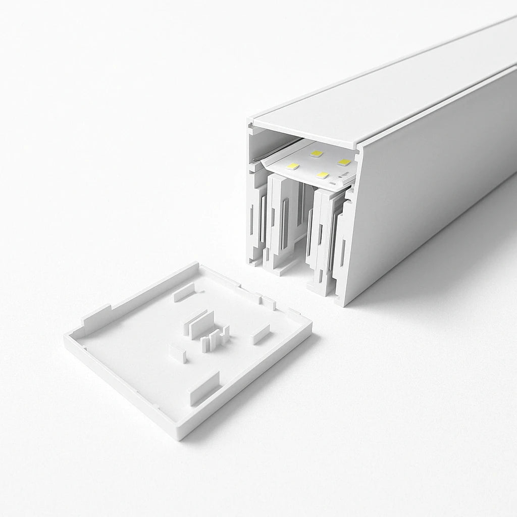 Barre lumineuse LED suspendue blanche 150 cm 48 W connectable