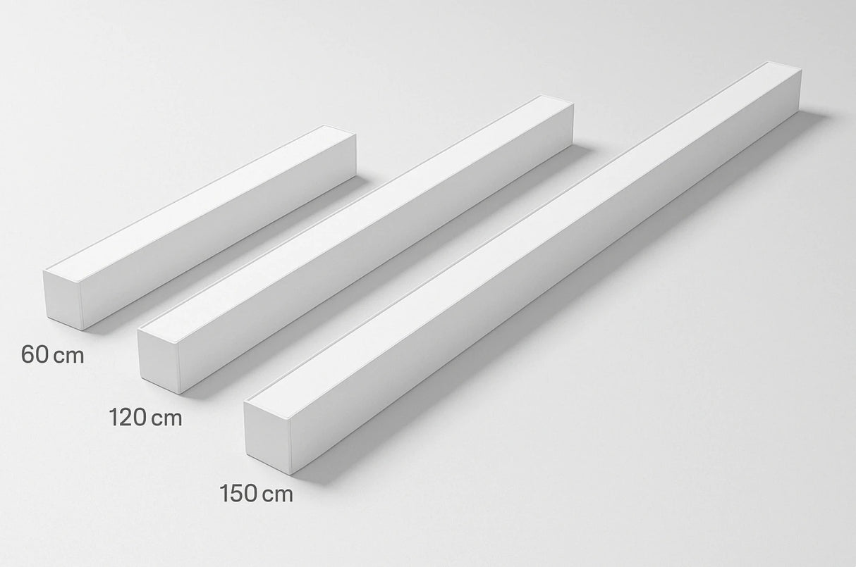 Barre lumineuse LED suspendue blanche 150 cm 48 W connectable