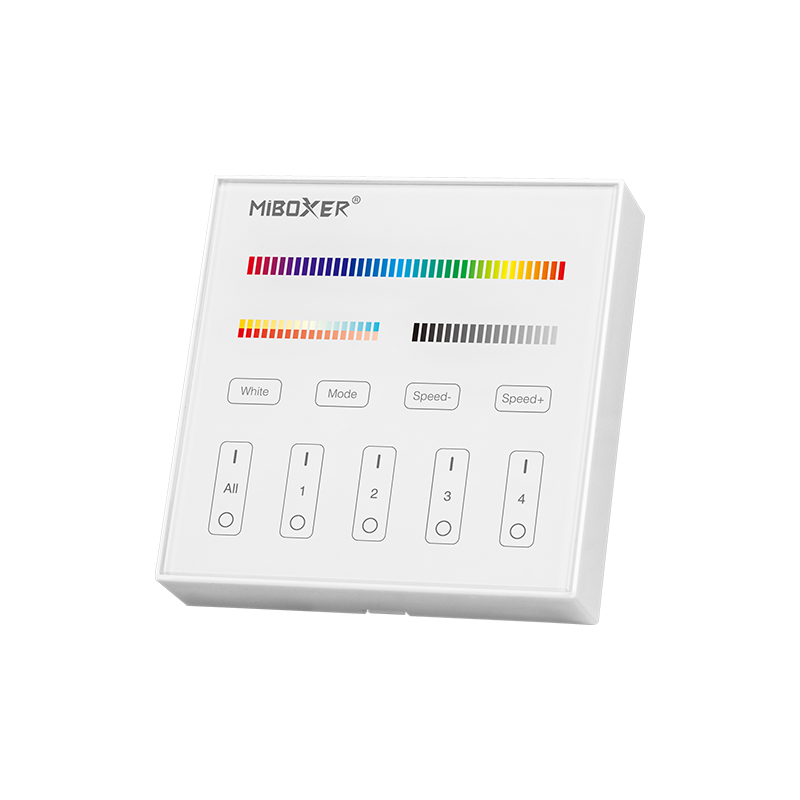 Commande murale Mi-Light 4 groupes | RGB+CCT