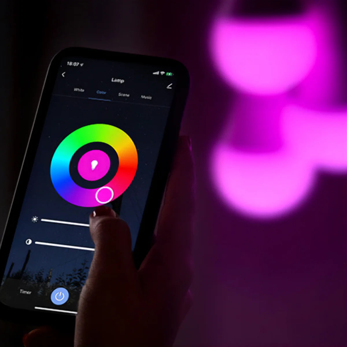 Lampe LED E27 WiFi 9W RVB+CCT