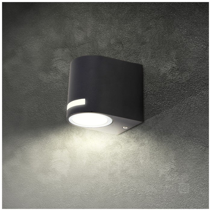 Applique murale LED bidirectionnelle demi-ronde 80mm GU10 IP44