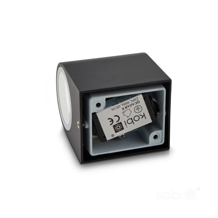 Applique murale LED bidirectionnelle demi-ronde 80mm GU10 IP44