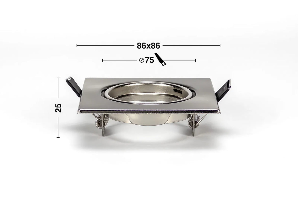 Luminaire encastrable LED GU10 IP20 86x86mm inclinable