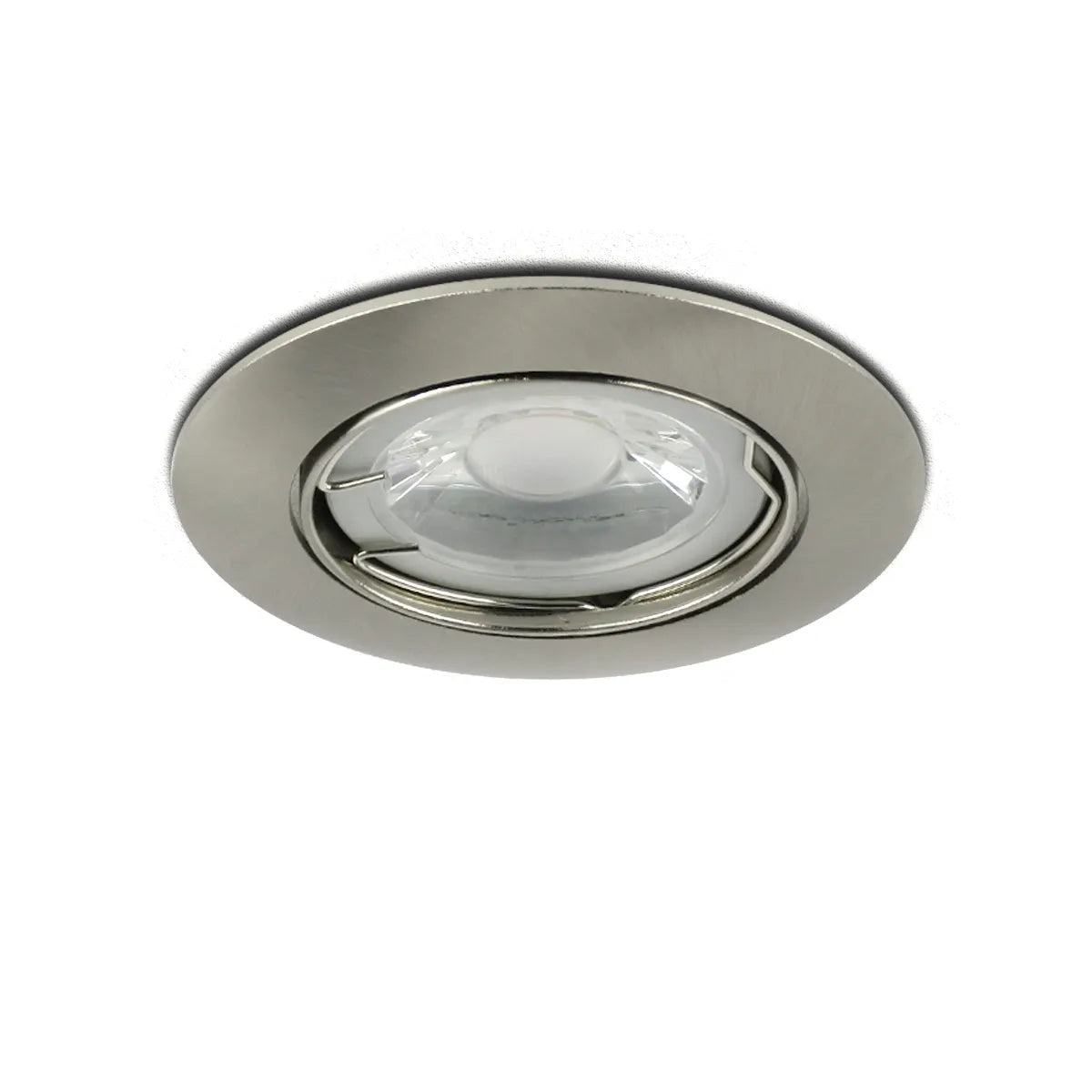 Encastré LED GU10 IP20 argent ⌀84mm inclinable