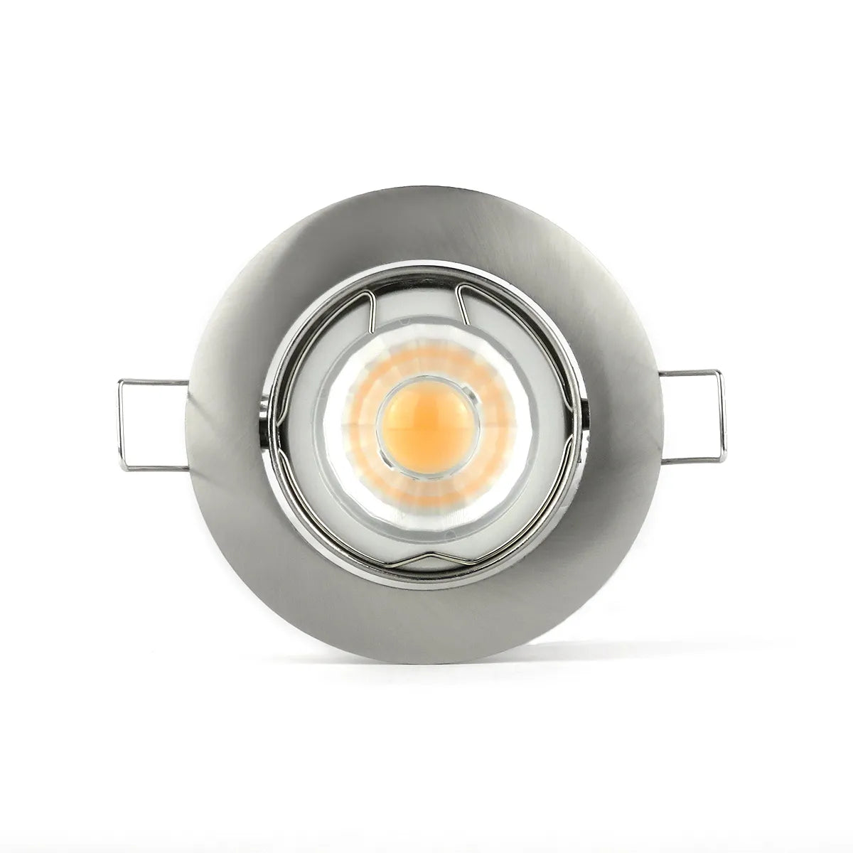 Encastré LED GU10 IP20 argent ⌀84mm inclinable