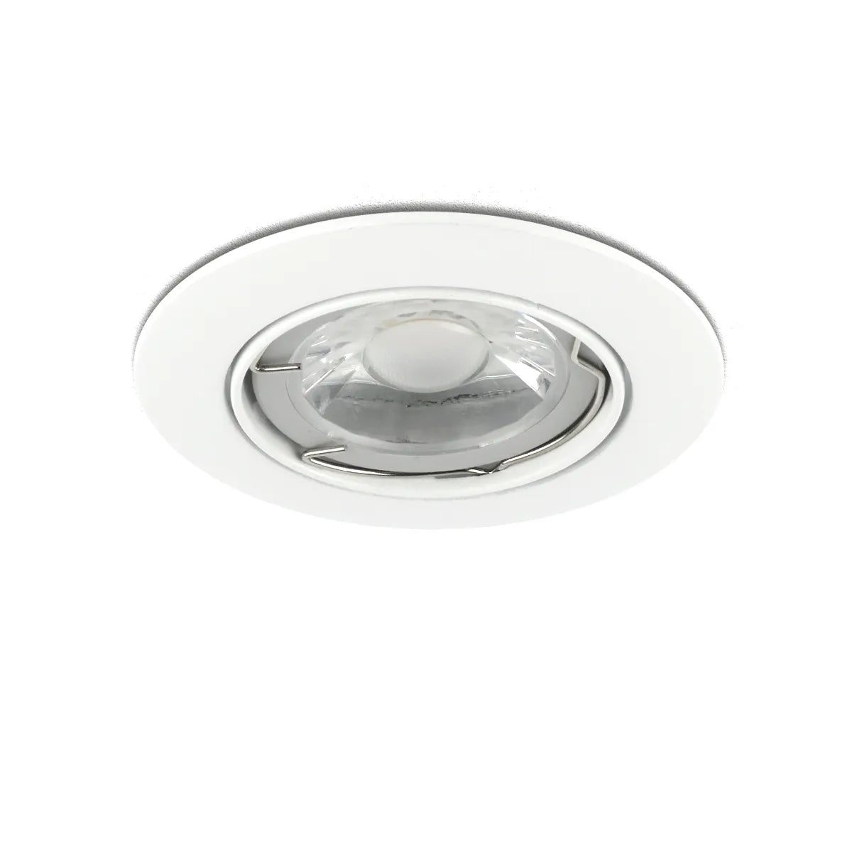 Encastré LED GU10 IP20 blanc ⌀84mm inclinable
