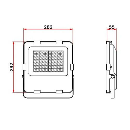 Projecteur LED 100W IP66 Etanche 150lm/W - Driver Philips Pro High lumen