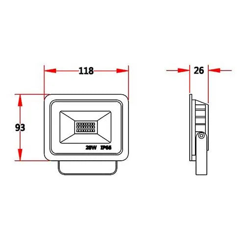 Projecteur LED 20W IP66 étanche