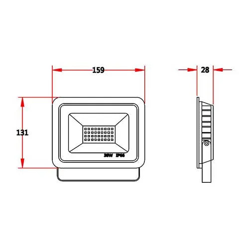 Projecteur LED 30W IP66 étanche