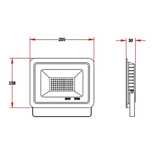 Projecteur LED 50W IP66 étanche