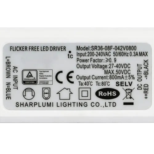 Driver LED sans scintillement 36W 800mA / 40W 900mA / 45W 1050mA