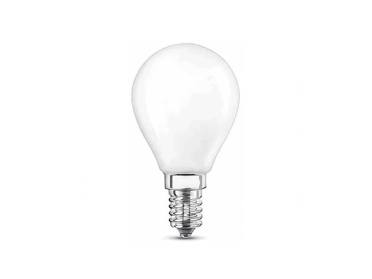 Lampe LED E27/E14 filament P45 5W 2600K dépoli dimmable