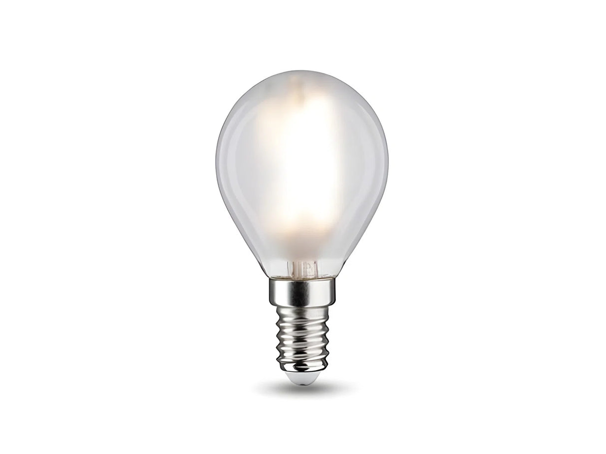 Lampe LED E27/E14 filament P45 5W 2600K dépoli dimmable