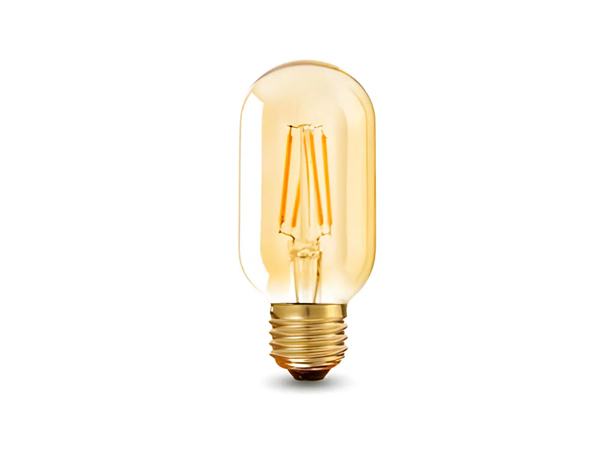 Lampe LED E27 filament T45 tube 4W 2200K ambre dimmable