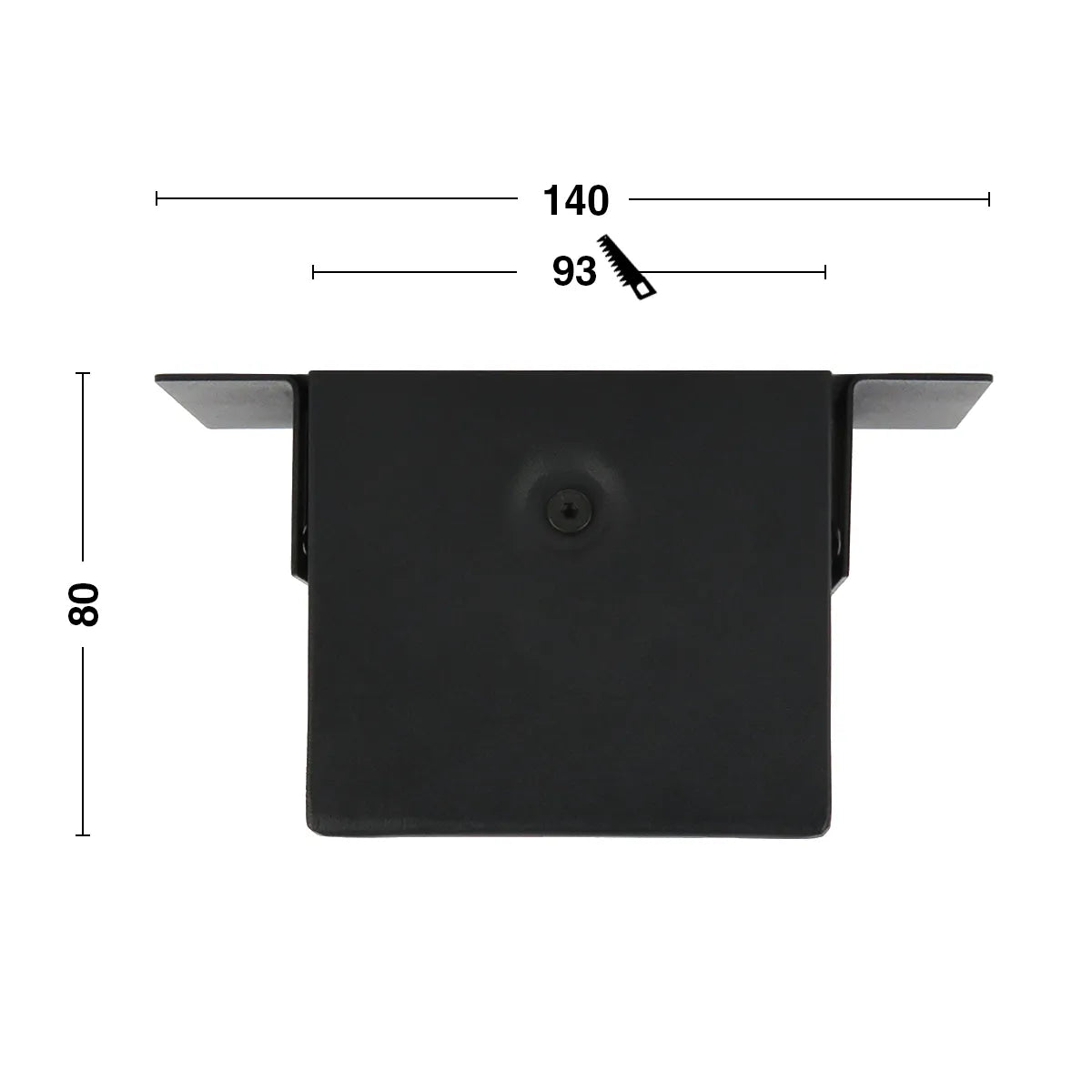 Spot encastrable LED noir 6W Trimless 3000K blanc chaud carré 89x89mm inclinable orientable