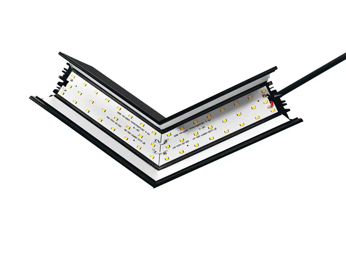 Connecteur en L 120° pour barres LED | Raccord d’angle pour formes hexagonales