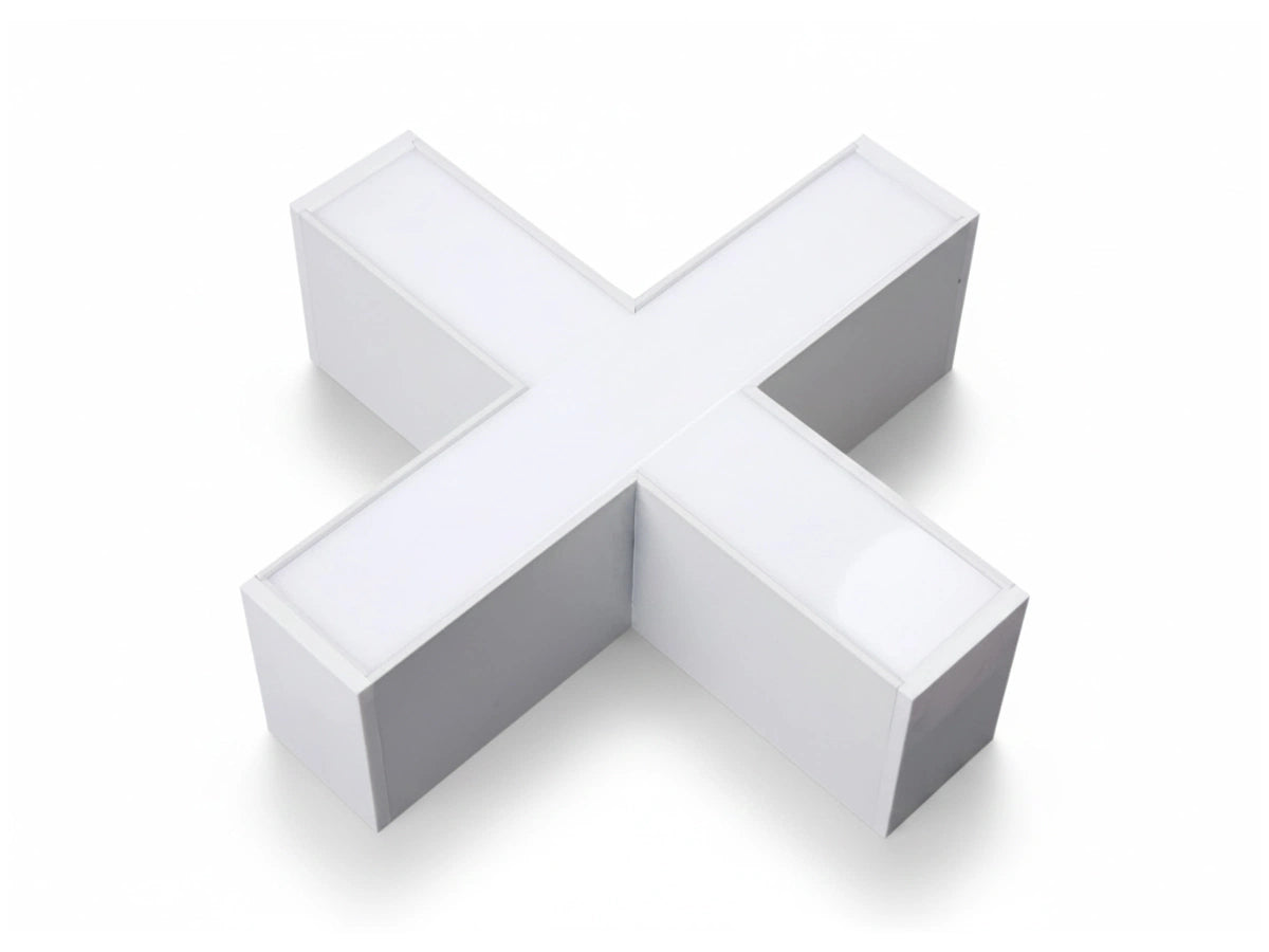 Connecteur en X pour barres LED | Pour systèmes en grille et plus