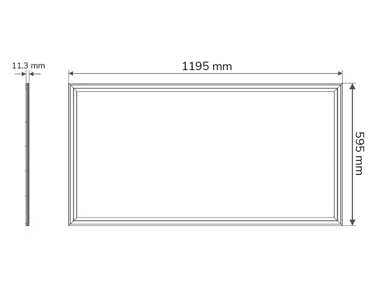 Panneau LED 60x120cm 60W 120lm/W Lumen élevé