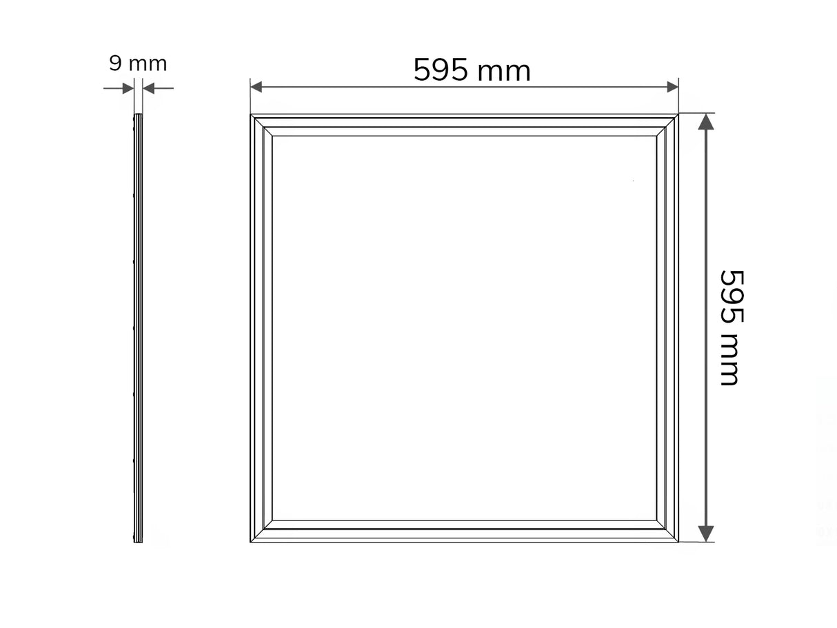 Panneau LED 60x60cm 36W 120lm/W Lumen élevé