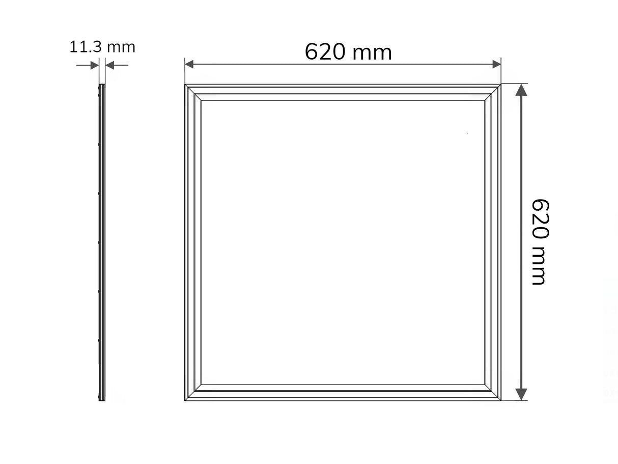 Panneau LED WiFi 62x62cm RGB+CCT 40W Edge-lit