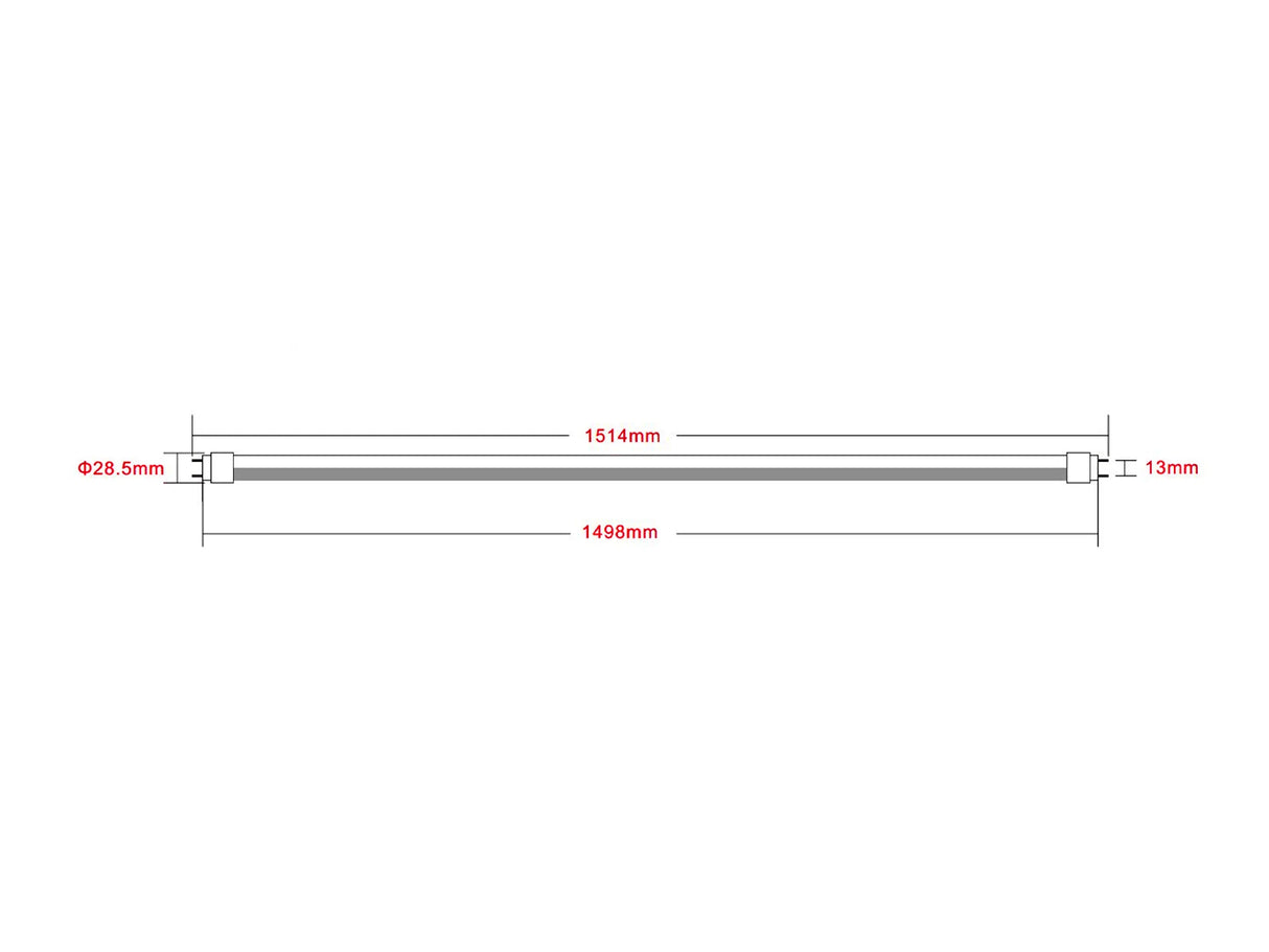 Tube LED T8 150cm 18/25W 200lm/W