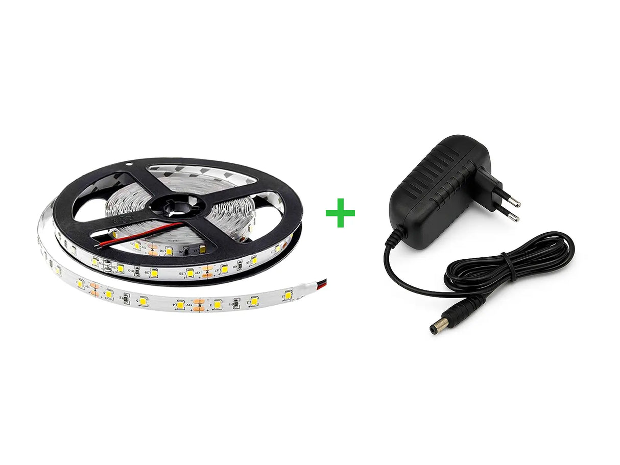 Ruban LED SMD2835 120 LED/m | Kit Plug & Play 5 mètres