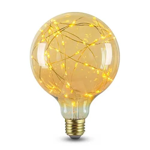 Filament de lampe LED E27 G125 fil de cuivre 1,5W 2100K ambre