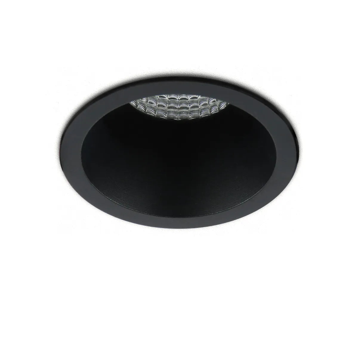 Spot encastrable LED noir 5W 3000K blanc chaud ⌀80mm Anti éblouissant