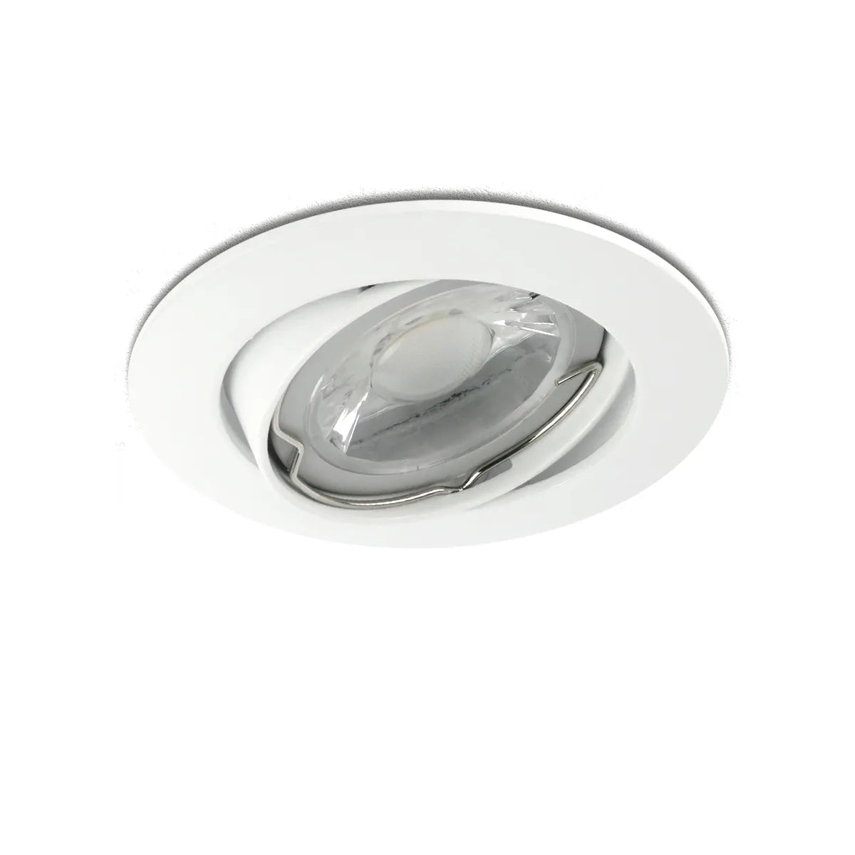 Encastré LED GU10 IP20 blanc ⌀84mm inclinable