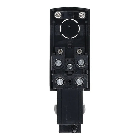 Inbouw 3-fase rail voedingsconnector zwart links