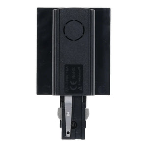 Inbouw 3-fase rail voedingsconnector zwart links