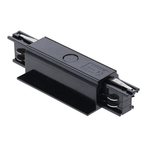 Inbouw 3-fase rail connector recht zwart