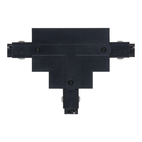 Inbouw 3-fase rail T-splitsing connector zwart links 1