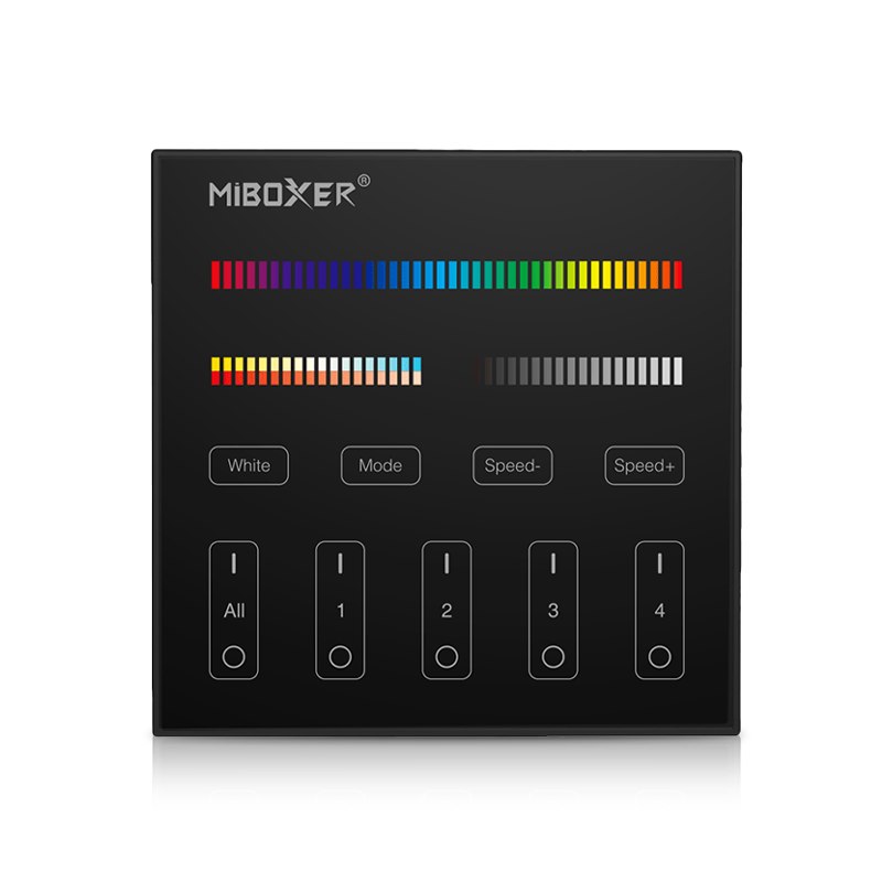 Commande murale Mi-Light 4 groupes | RGB+CCT