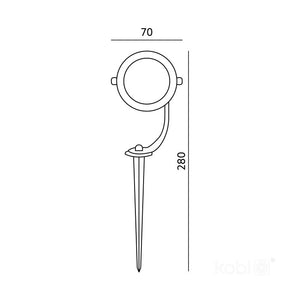 Spot de jardin GU10 IP65 | Spot extérieur en aluminium