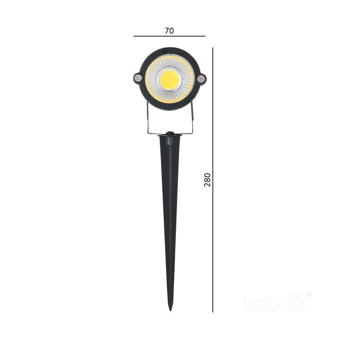 Spot de jardin LED 5W 80 lm/W orientable | Boîtier aluminium IP65