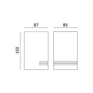 Applique murale LED 150mm GU10 IP44 pour intérieur et extérieur