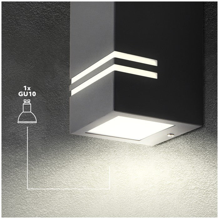 Applique murale LED 150mm GU10 IP44 pour intérieur et extérieur