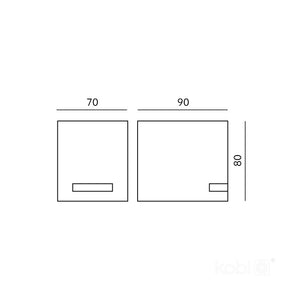 Applique murale LED bidirectionnelle demi-ronde 80mm GU10 IP44