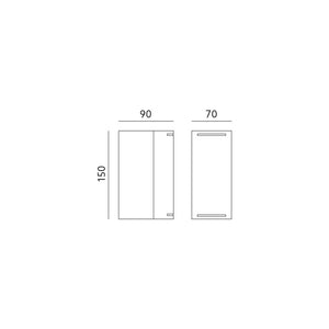 Applique murale LED bidirectionnelle demi-ronde 150mm GU10 IP44