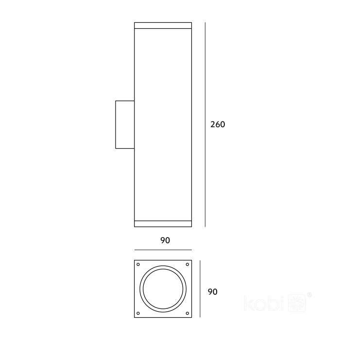 Up-Down Wandleuchte | Für Fassade, Eingang und Laufwege