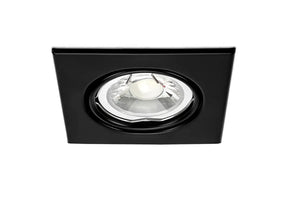 Inbouw armatuur 86x86mm GU10 IP20 kantelbaar, zwart (foto 1)