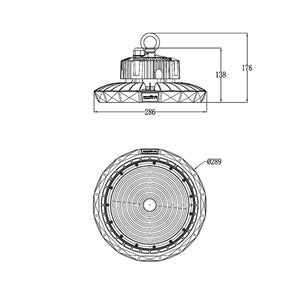 LED UFO Highbay 110W Primaire Xtreme 190lm/W Sans scintillement