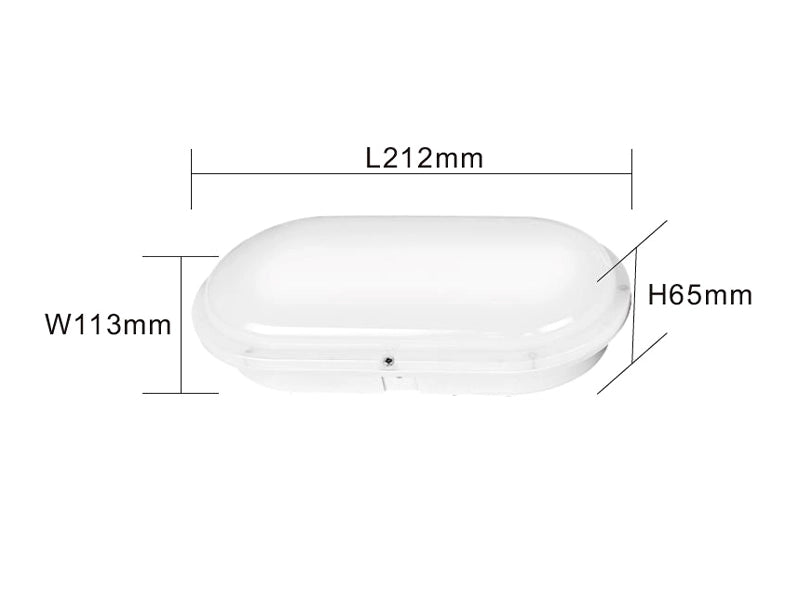 LED Bulkhead 212x113mm Ovale 15W | IP66