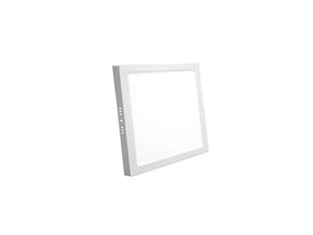 LED Opbouw Downlight 12W - Vierkant - 170x170mm, opbouwmontage en onder een hoek
